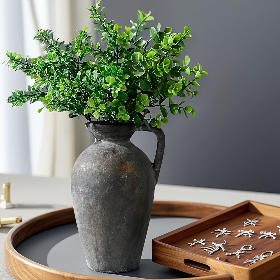 Wabi-Sabi Ceramic Ewer Vase
