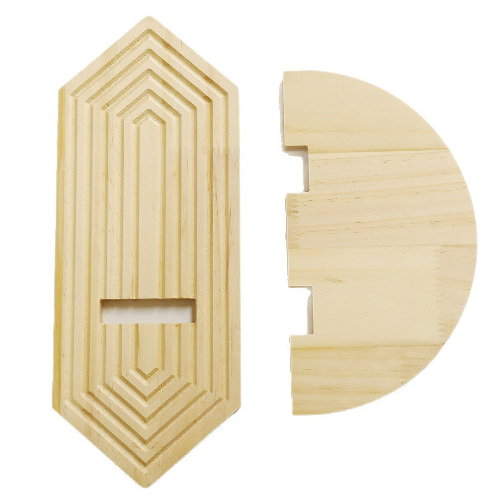 Diamond Wood Wall Shelf