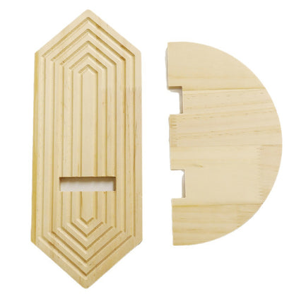 Diamond Wood Wall Shelf