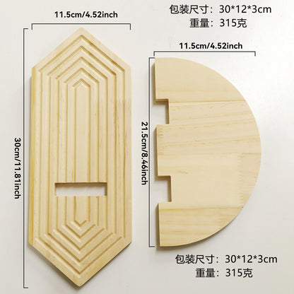 Diamond Wood Wall Shelf
