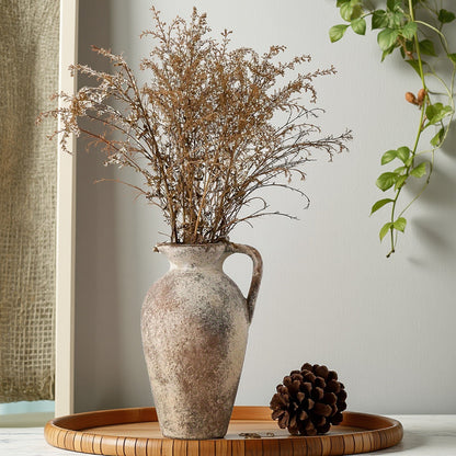 Wabi-Sabi Ceramic Ewer Vase