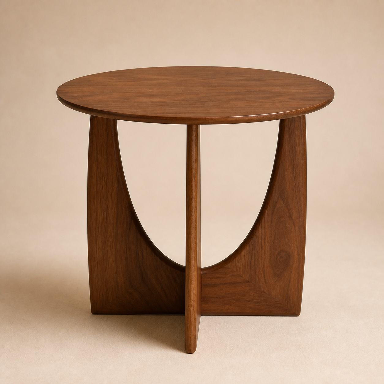 Wabi-Sabi Style Solid Wood Non-Stretchable Coffee Table Vintage Minimalist Modern Living Room Bedroom Living Room Furniture - wood isolated round